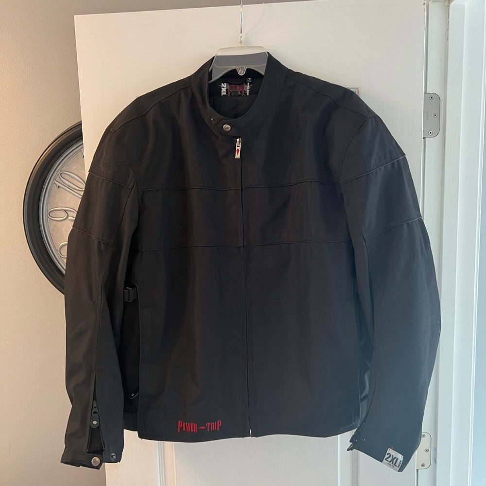Power Trip black motorcycle jacket size 2XL